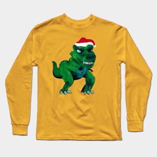 T Rex Santa Long Sleeve T-Shirt